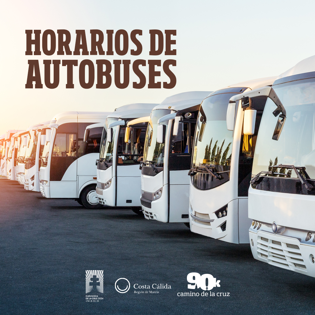 [AUTOBUSES]

Para todos los corredores que lleguéis hasta Caravaca hay un servicio de autobuses con paradas en Bullas, Mula y Murcia para la vuelta. 

Los horarios son los siguientes:

- A las 17:00
- A las 18:00
- A las 19:00
- A las 20:00
- A las 21:00
- A las 22:00
- A las 23:00
- A las 24:00
- A las 01:00

Atención: Recoge tu ticket para el autobús en la meta ¡Que no se te olvide!